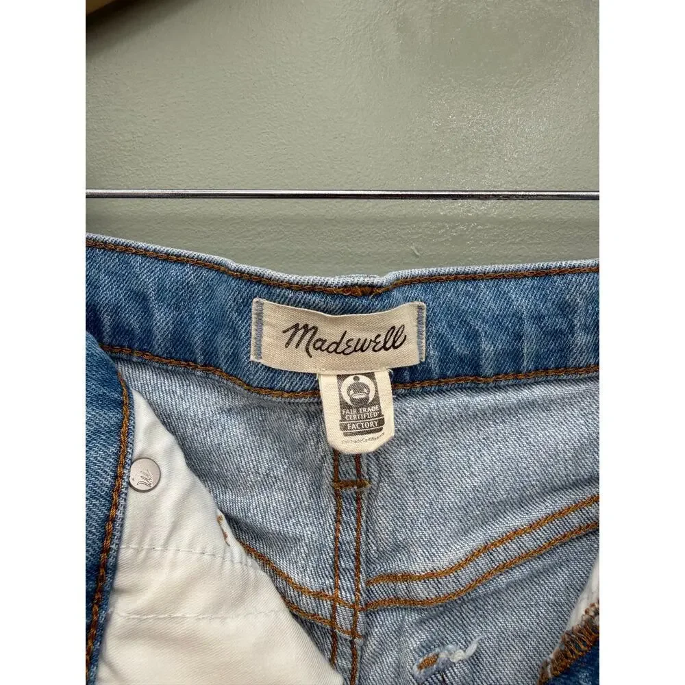 Madewell The Perfect Jean Short Size 24 High Rise Distressed Cut Off Denim